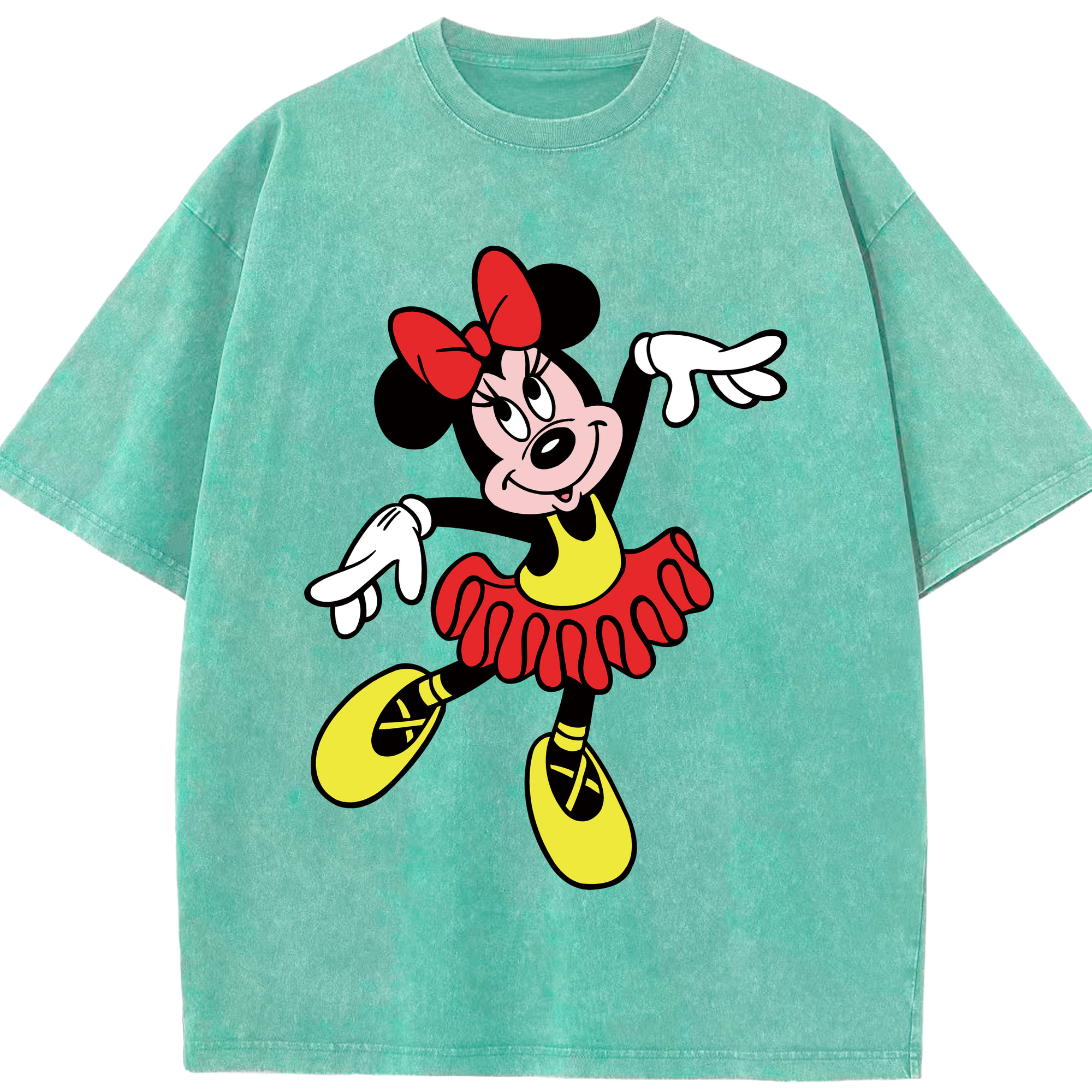 （画像用） ミッキーマウス Mickey Mouse 綿100% ヴィンテージ風 半袖Tシャツ（フロントプリント）